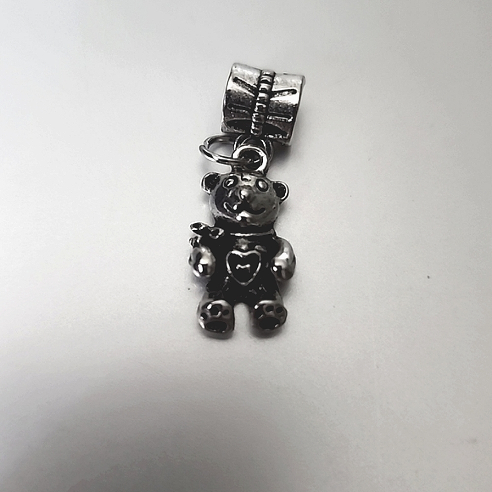 Teddy Bear Charm for European Style Bracelets COMPATABLE WITH  Pandora Systems